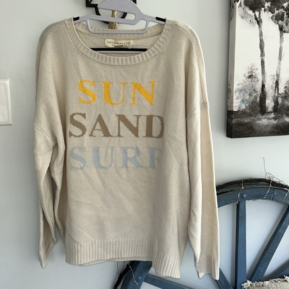 ⭐️NWT Saltwater Luxe Take me to Paradise Sun Sand Surf Sweater⭐️ - Picture 3 of 6
